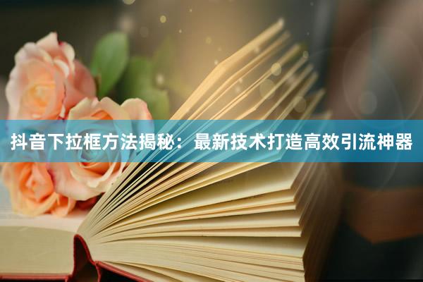 抖音下拉框方法揭秘：最新技术打造高效引流神器